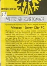 Vitesse Arnhem v Derry City 16-Sep-1992