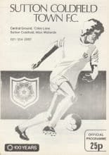Sutton Coldfield Town v Doncaster Rovers 22-Nov-1980