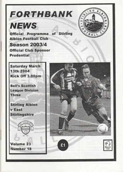 Stirling Albion v East Stirling 13-Mar-2004