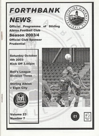 Stirling Albion v Elgin City 04-Oct-2003