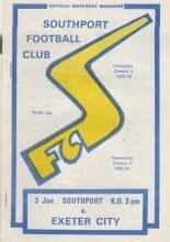 Southport v Exeter City  03-Jan-1977