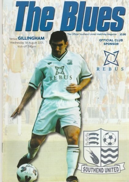 Southend United v Gillingham  01-Aug-2001
