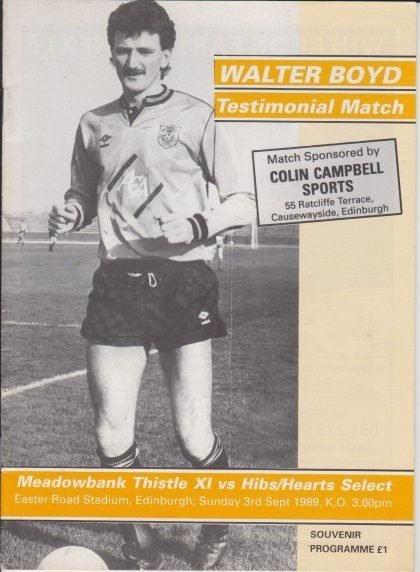 Meadowbank Thistle XI v Hibs/Hearts Select  03-Sep-1989