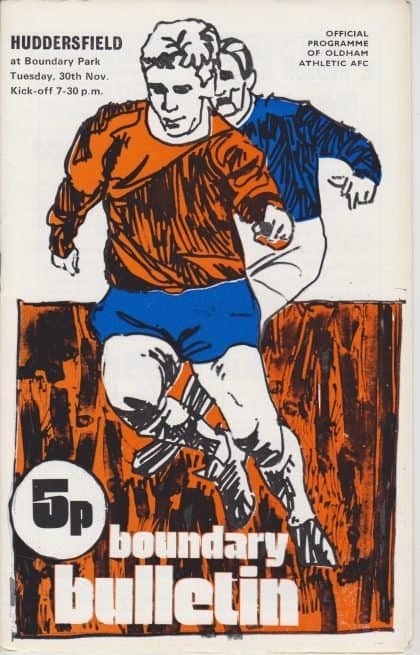 Oldham Athletic v Huddersfield Town  30-Nov-1971