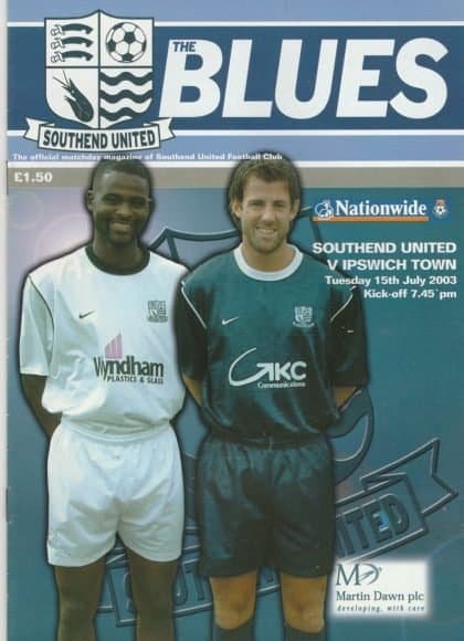 Southend United v Ipswich Town  15-Jul-2003