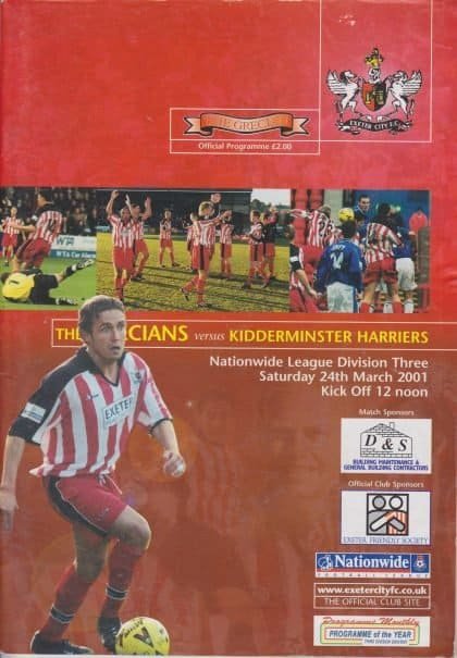 Exeter City v Kidderminster Harriers 24-Mar-2001