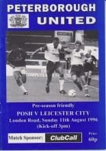 Peterborough United v Leicester City 11-Aug-1996
