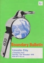 Oldham Athletic v Lincoln City  14-Nov-1970