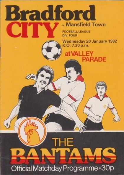 Bradford City v Mansfield Town 20-Jan-1982