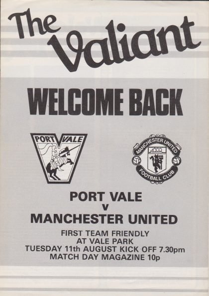 Port Vale v Manchester United  11-Aug-1981