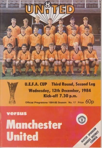 Dundee United v Manchester United 12-Dec-1984