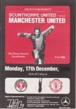 Scunthorpe United v Manchester United 17-Dec-1984