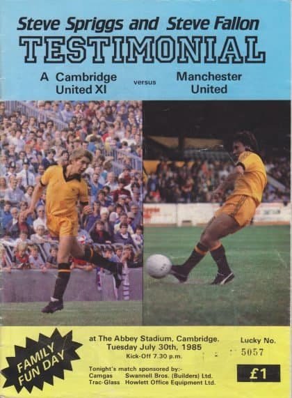Cambridge United v Manchester United 30-Jul-1985