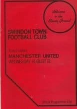 Swindon Town v Manchester United 08-Aug-1984