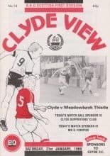 Clyde v Meadowbank Thistle 21-Jan-1989