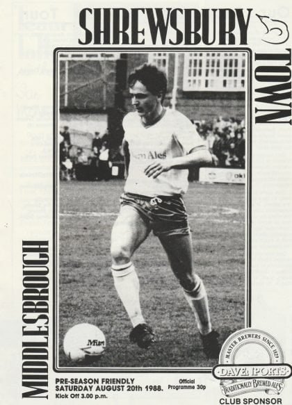 Shrewsbury Town v Middlesbrough 20-Aug-1988
