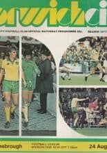 Norwich City v Middlesbrough 24-Aug-1977