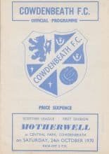 Cowdenbeath v Motherwell 24-Oct-1970