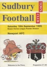 Sudbury Town v Newport AFC  16-Sep-1995