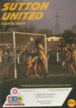 Sutton United v Newport County  08-Nov-1988