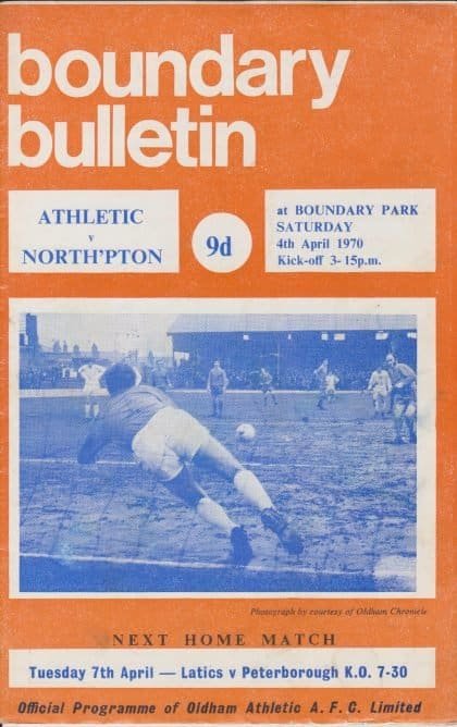 Oldham Athletic v Northampton Town  04-Apr-1970