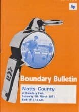 Oldham Athletic v Notts County 06-Mar-1971