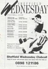 Sheffield Wednesday Reserves v Nottingham Forest Reserves  28-Oct-1993