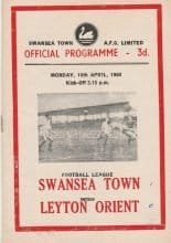 Swansea Town v Leyton Orient 18-Apr-1960