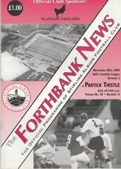 Stirling Albion v Partick Thistle 18-Nov-2000