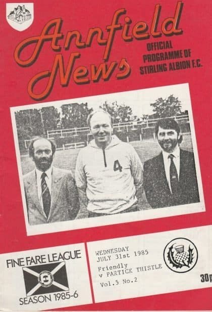 Stirling Albion v Partick Thistle 31-Jul-1985