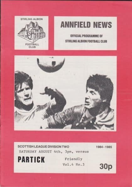 Stirling Albion v Partick Thistle 04-Aug-1984