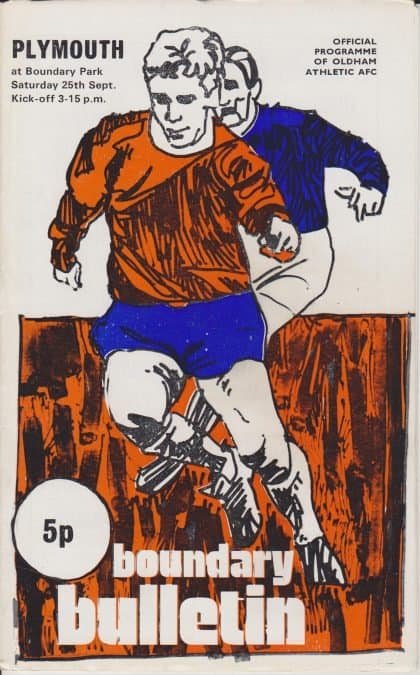 Oldham Athletic v Plymouth Argyle 25-Sep-1971