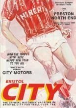 Bristol City v Preston North End 01-Jan-1990