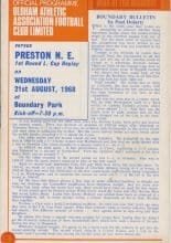 Oldham Athletic v Preston North End 21-Aug-1968