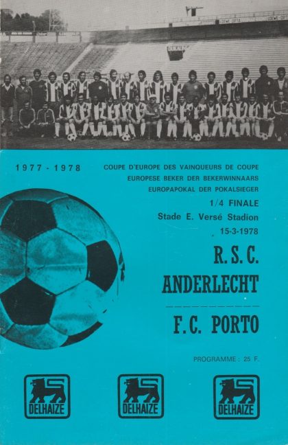 Anderlecht v FC Porto 15-Mar-1978