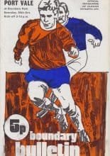 Oldham Athletic v Port Vale  30-Oct-1971