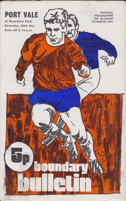 Oldham Athletic v Port Vale  30-Oct-1971