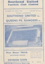 Southend United Reserves v Queens Park Rangers Reserves  24-Mar-1956