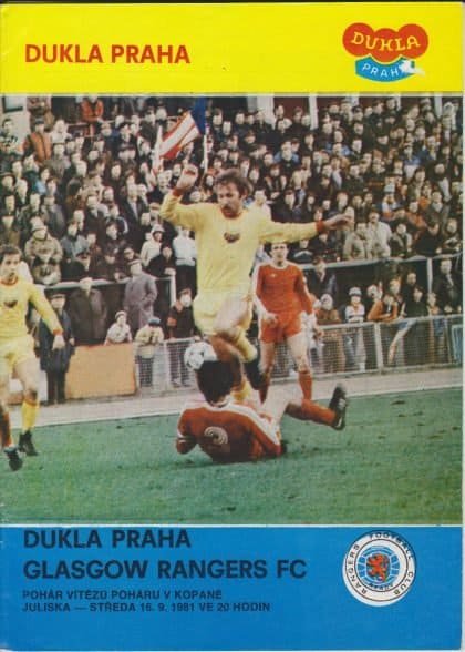 Dukla Prague v Glasgow Rangers   16-Sep-1981