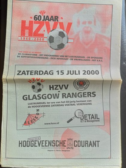 HZVV v Glasgow Rangers  15-Jul-2000