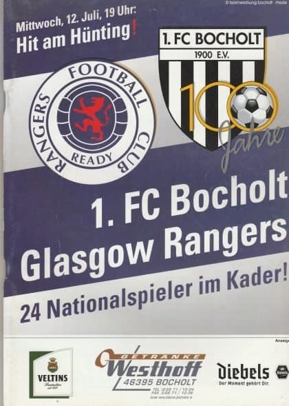 1.FC Bocholt v Glasgow Rangers  12-Jul-2000