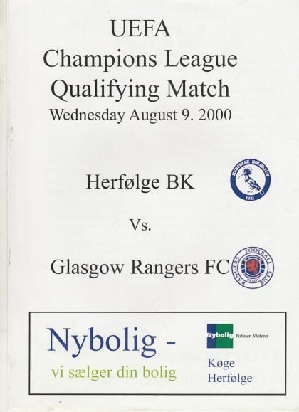 Herfølge v Glasgow Rangers 09-Aug-2000