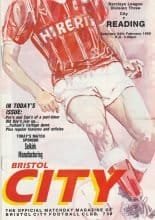 Bristol City v Reading 24-Feb- 1990