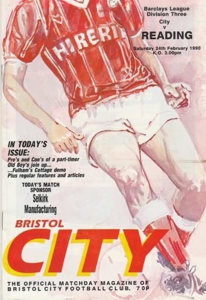 Bristol City v Reading 24-Feb- 1990