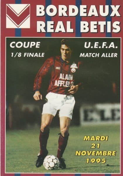 Girondins Bordeaux v Real Betis  21-Nov-1995