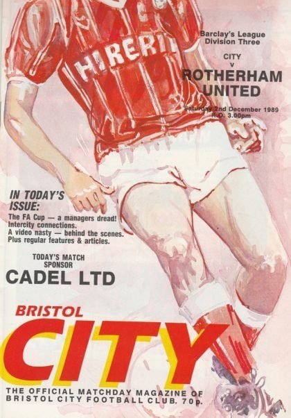 Bristol City v Rotherham United 02-Dec-1989