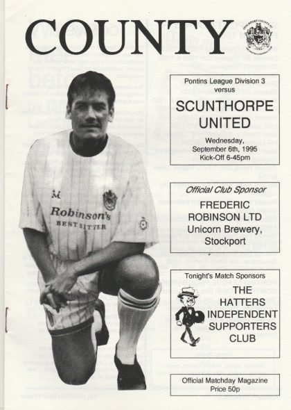Stockport County Reserves v Scunthorpe United Reserves 06-Sep-1995