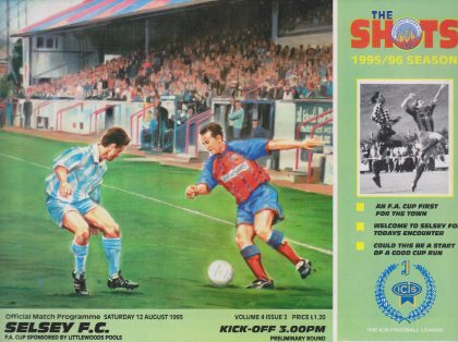 Aldershot Town v Selsey FC  12-Aug-1995