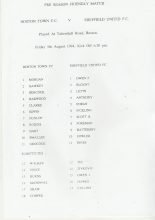 Boston Town v Sheffield United 05-Aug-1994