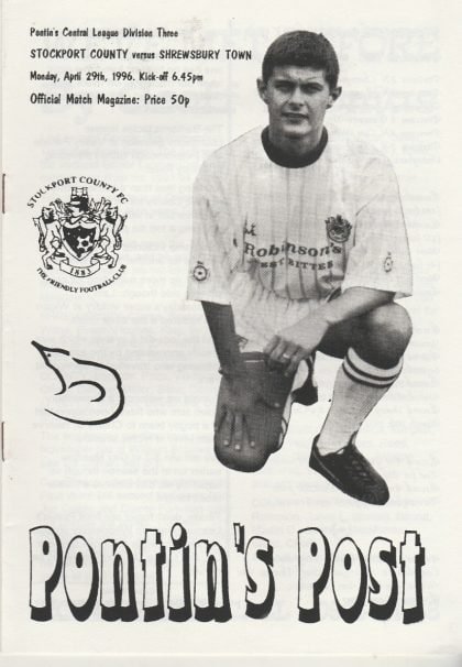 Stockport County Reserves v Shrewsbury Town Reserves 29-Apr-1996